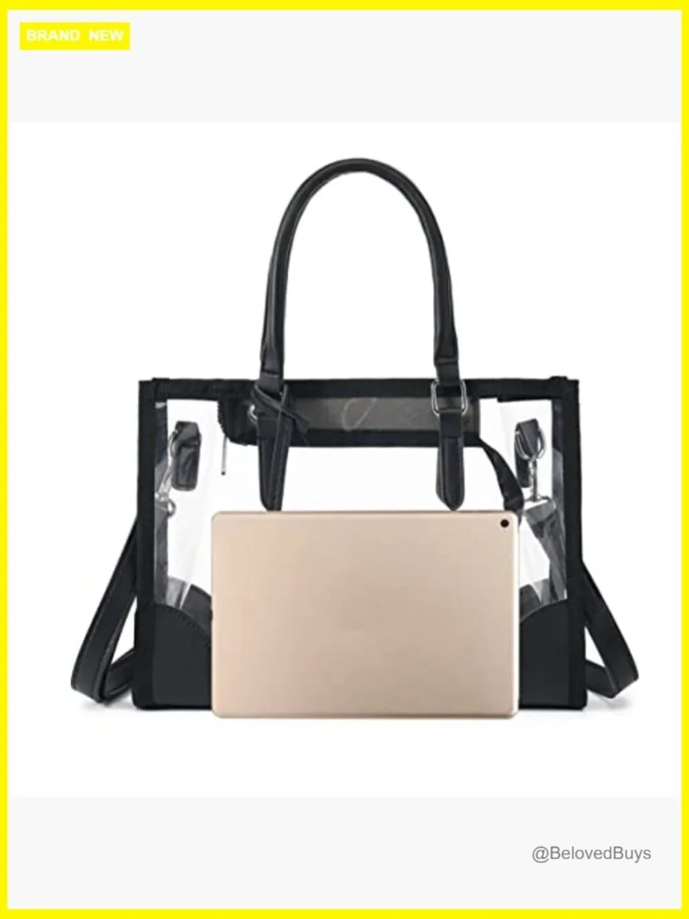 Stadium Approved Clear Tote Bag Crossbody Adjustable Strap